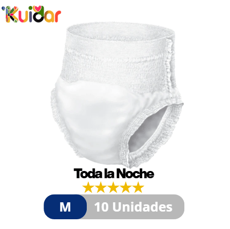 Pañales para Adulto Pants (Tipo Calzón) "Toda la Noche" KUIDAR – Talla M – 10 Unidades