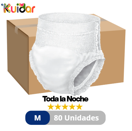 Pañales para Adulto Pants (Tipo Calzón) "Toda la Noche" KUIDAR – Talla M – 80 Unidades